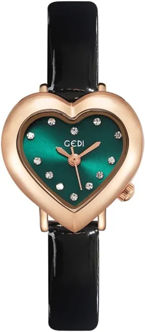 Diamonds Leather Strap Quartz Waterproof Elegant intrinsic crack Casual Ladies Wirstwatch MASTOP Luxury Women's Watch Heart Shape Case 