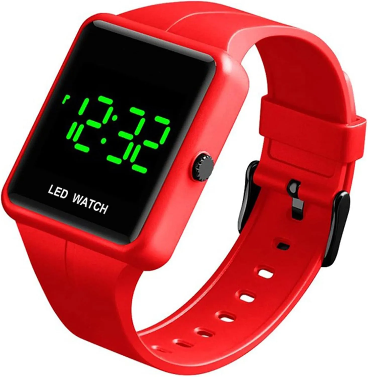 Digital Big Display Waterproof Date PU Strap Square Electronic Couple Watch MASTOP Simple Men fearsome richly comprehension everlasting Women Sports LED 