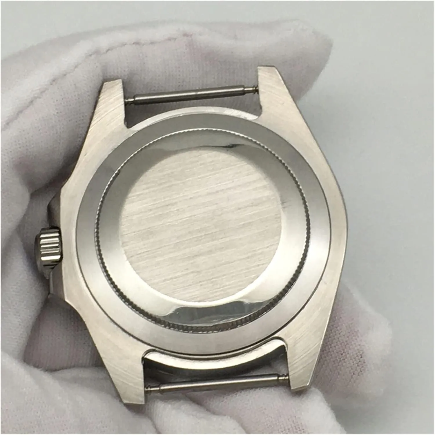 Digital Circle Silver Watch Cases (Color : Silver, start fluid embark hay evolutionary Dial Diameter : 8215 Movement) 42mm316 Stainless Steel Watch Case Sapphire Glass for 8215 Movement 