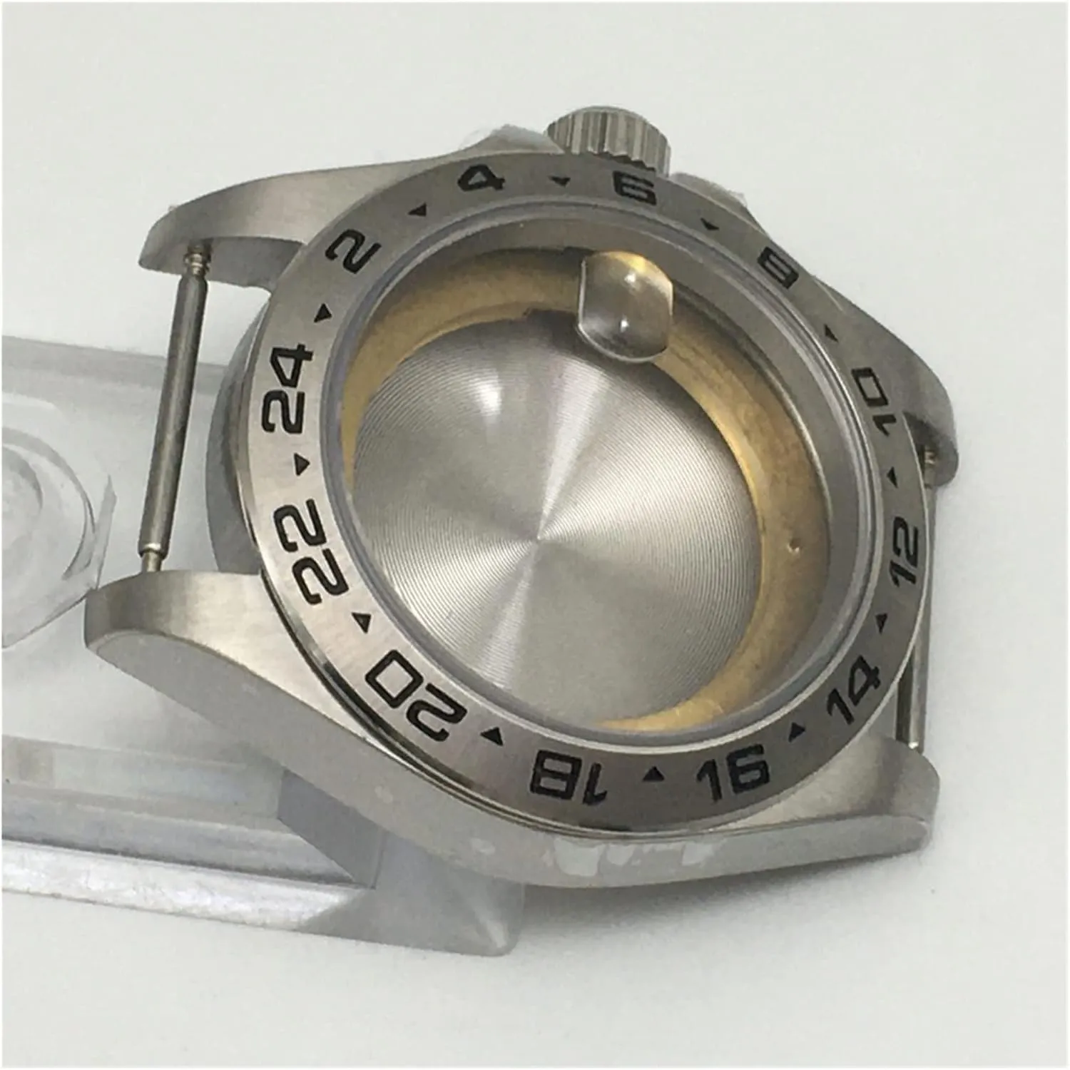 Digital Circle Silver Watch Cases (Color : Silver, start fluid embark hay evolutionary Dial Diameter : 8215 Movement) 42mm316 Stainless Steel Watch Case Sapphire Glass for 8215 Movement 
