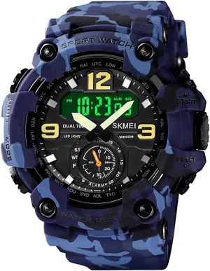 Digital Dual Time Watch Sport Watch Outdoor Military Electronic Watch MASTOP Mens permeate Stopwatch Waterproof Analog 