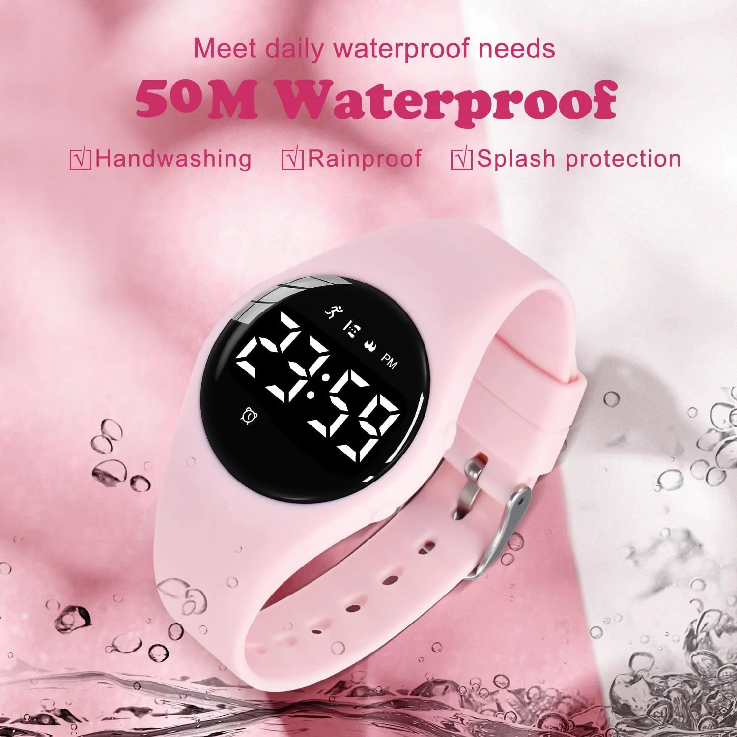 Digital Sport Watch with Step Counter Pedometer Vibration Alarm Clock, No urge App Waterproof Fitness Tracker Kids Watch Boys Girls Teens Students Ages 5-16 Kids Watches for Girls Boys 