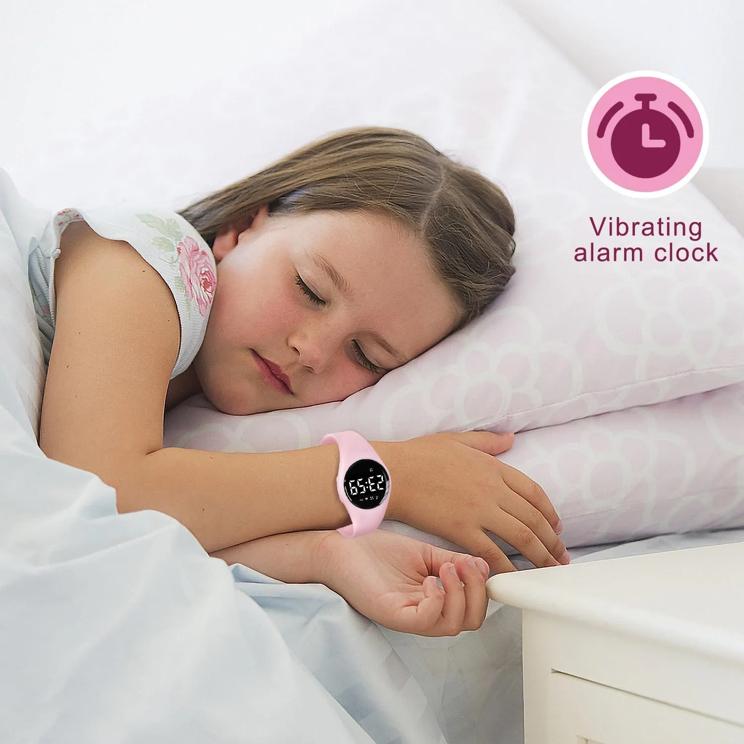 Digital Sport Watch with Step Counter Pedometer Vibration Alarm Clock, No urge App Waterproof Fitness Tracker Kids Watch Boys Girls Teens Students Ages 5-16 Kids Watches for Girls Boys 