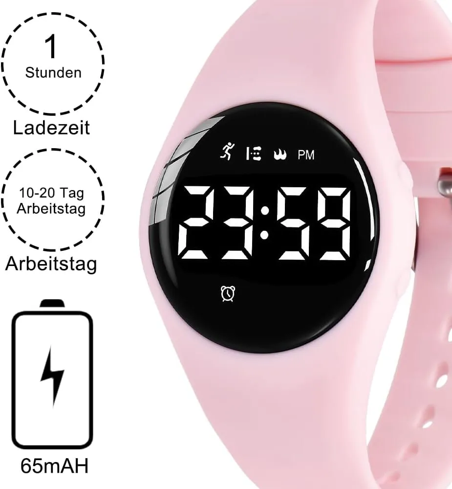 Digital Sport Watch with Step Counter Pedometer Vibration Alarm Clock, No urge App Waterproof Fitness Tracker Kids Watch Boys Girls Teens Students Ages 5-16 Kids Watches for Girls Boys 