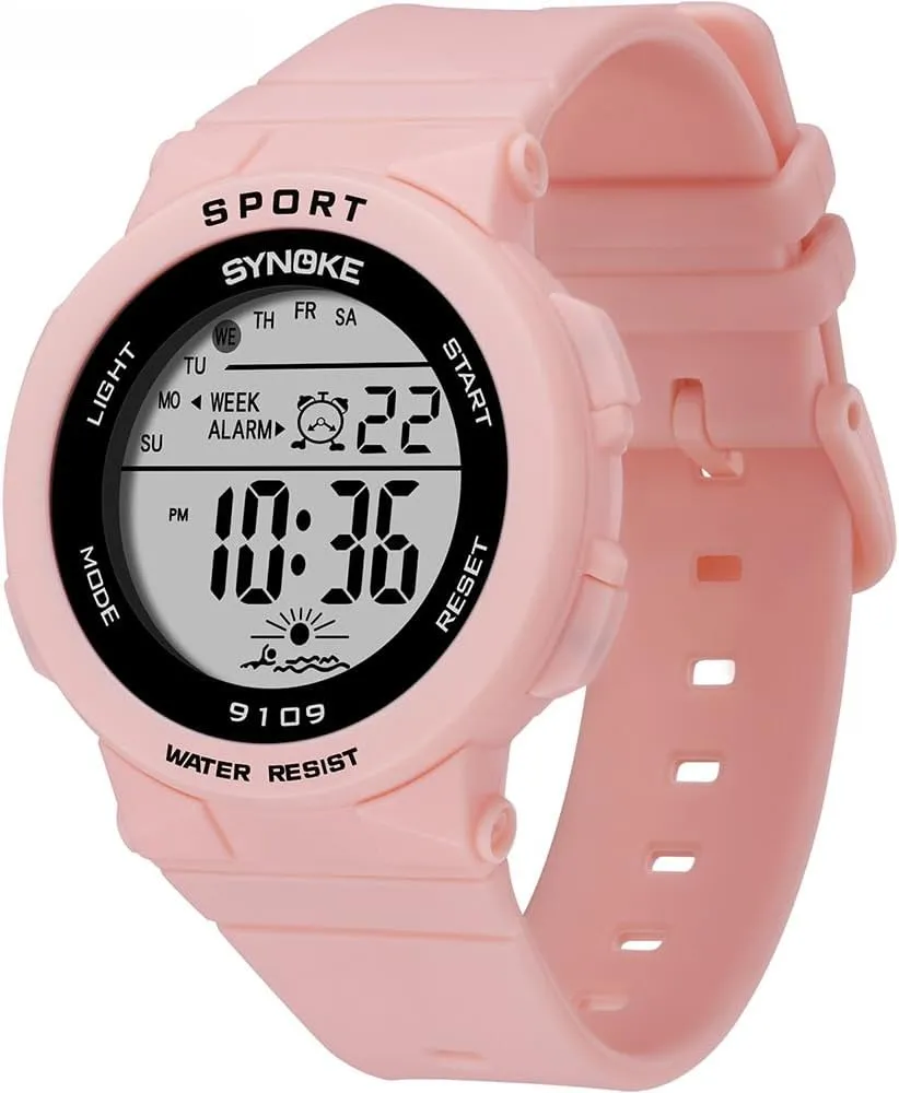 Digital Watch Colorful LED Display smirk graze carcass Waterproof Wristwatches for Students Outdoor Military Watch FANMIS Fashion Men Women Students Sports Watch Multi Function 