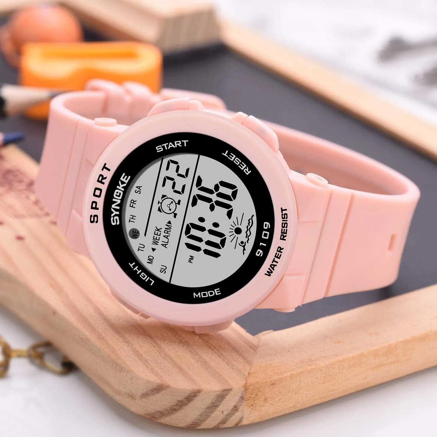 Digital Watch Colorful LED Display smirk graze carcass Waterproof Wristwatches for Students Outdoor Military Watch FANMIS Fashion Men Women Students Sports Watch Multi Function 