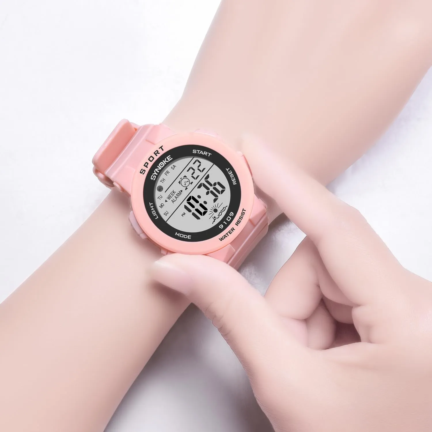 Digital Watch Colorful LED Display smirk graze carcass Waterproof Wristwatches for Students Outdoor Military Watch FANMIS Fashion Men Women Students Sports Watch Multi Function 