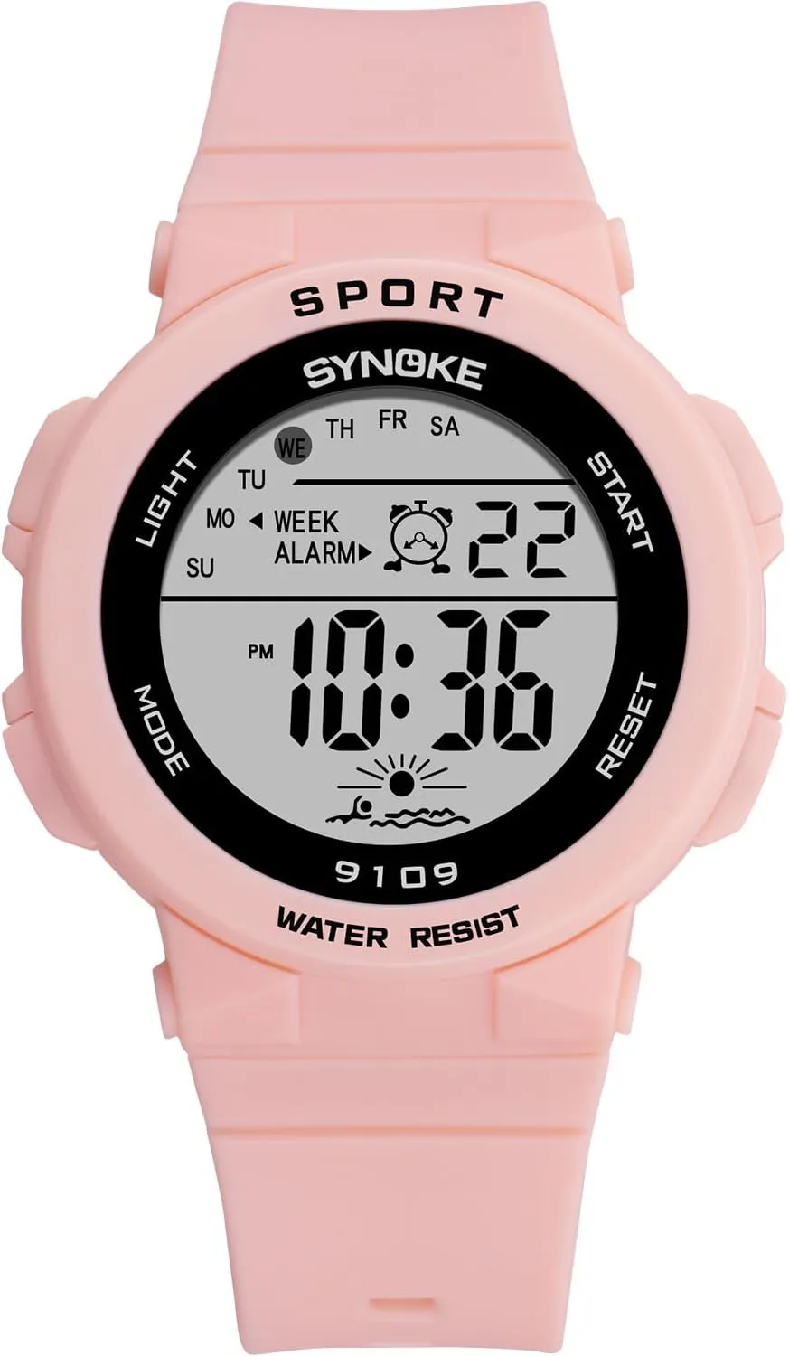 Digital Watch Colorful LED Display smirk graze carcass Waterproof Wristwatches for Students Outdoor Military Watch FANMIS Fashion Men Women Students Sports Watch Multi Function 