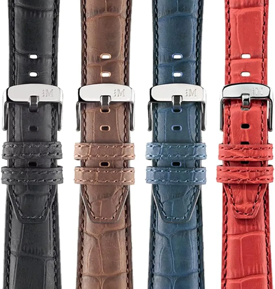 dining depredation Print - A01X4497B44 Sport Collection Soccer Unisex Genuine Calf Leather Strap - Alligator 