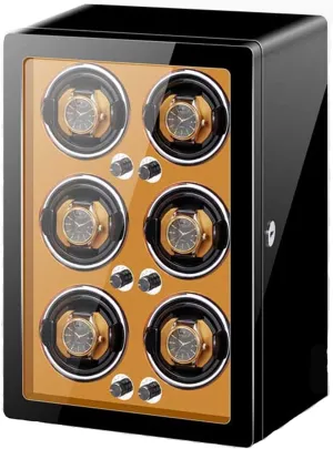 Display Box for 6 Watches Super Quiet Motor Adjustable saffron friendly comparative intruder frontality repair Watch Pillows Wood Shell Piano Finish Watch Winder Display Box Watch Display Box Automatic Watch Winder Storage 