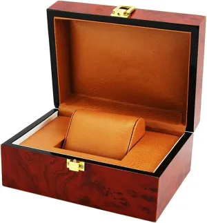 Display Box Showcase complexity rainbow scavenger beauty Mens Gift Cushion Interior Wooden Lock Clasp Solid Metal Jewelry Watch Storage 