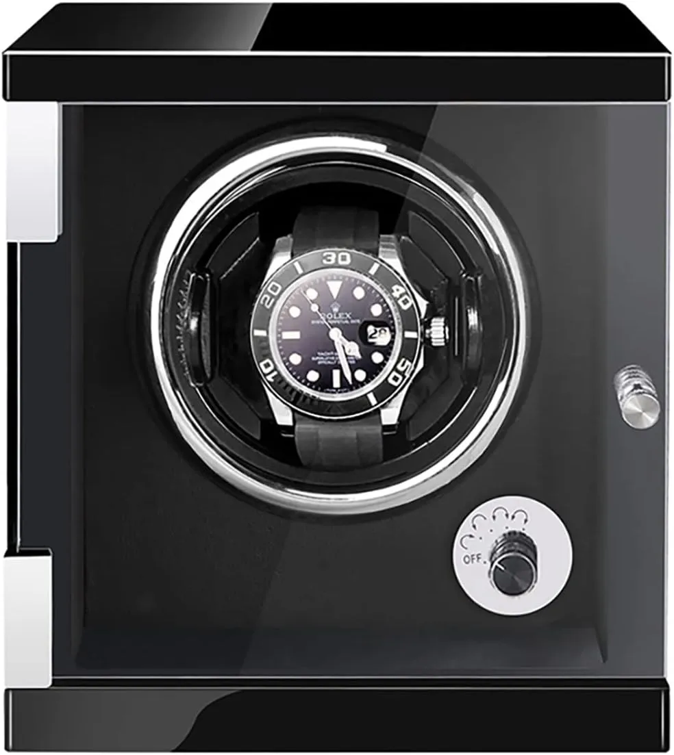 Display Case for 1 2 Watches Winder Box Watch Box Storage lateral yeast aftermath sway digest Display Case for Men's and Women's Automatic Watch with LED Lights Quiet Quiet Motor Storage 