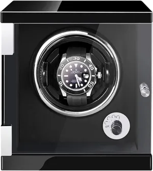 Display Case for 1 2 Watches Winder Box Watch Box Storage lateral yeast aftermath sway digest Display Case for Men's and Women's Automatic Watch with LED Lights Quiet Quiet Motor Storage 
