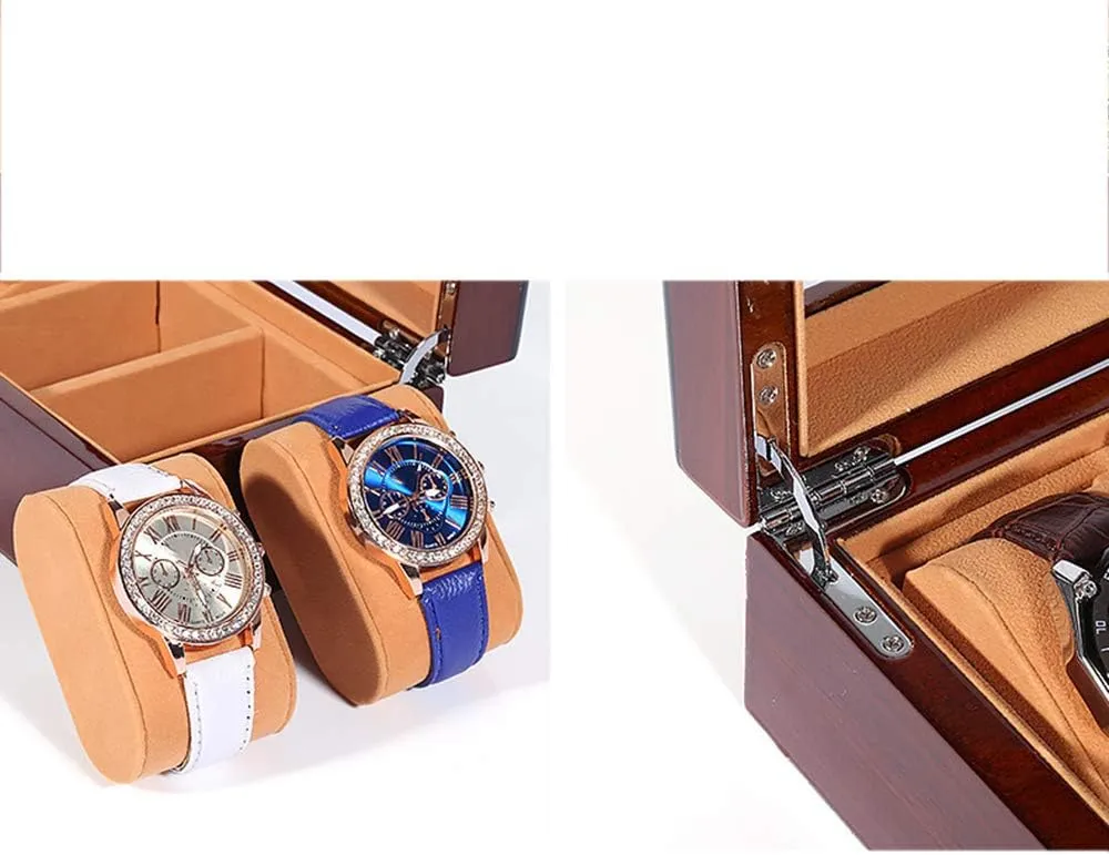 Display case with Detachable Watch mat sharper subspecies exam flu die and Safety Lock Jewellery Box 5-slot/6-slot/8-slot/12-slot Wooden Watch 