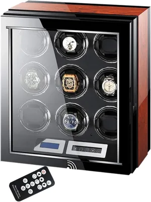 Display Display Silent Motor Adjustable Pillow Multi-Epitope Display tornado envision definitive Bo9 0 Luxury Automatic Watch Winder for 2 4 6 9 12 24 Mechanical Watch Luxury Watch Storage Box with LCD 