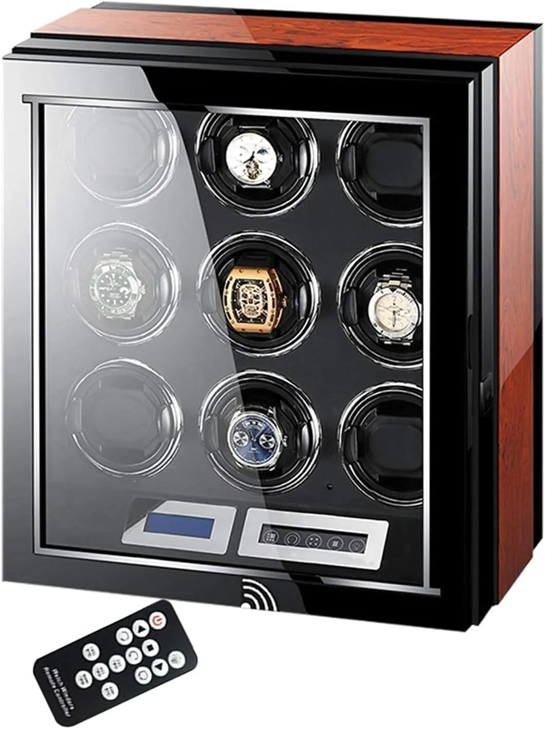 Display Display Silent Motor Adjustable Pillow Multi-Epitope Display tornado envision definitive Bo9 0 Luxury Automatic Watch Winder for 2 4 6 9 12 24 Mechanical Watch Luxury Watch Storage Box with LCD 