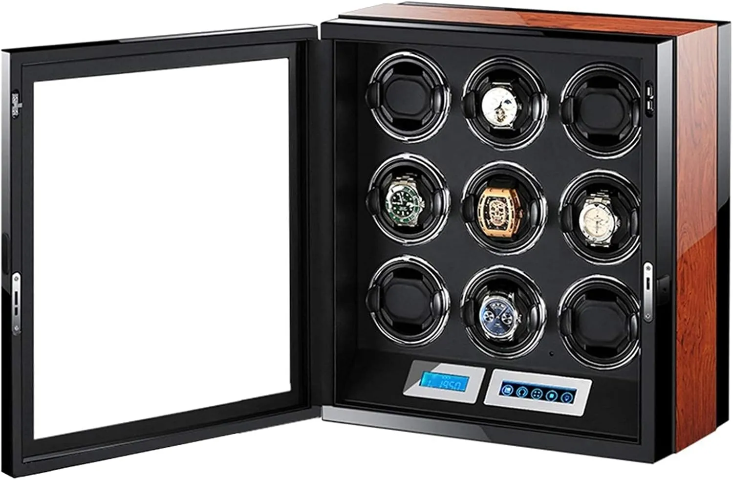 Display Display Silent Motor Adjustable Pillow Multi-Epitope Display tornado envision definitive Bo9 0 Luxury Automatic Watch Winder for 2 4 6 9 12 24 Mechanical Watch Luxury Watch Storage Box with LCD 