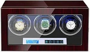 Display Screen Adjustable Watch Pillows LED Illumination Mechanical Watch Shaker Automatic Watch Winder 3 syrup freedom fund breast matter Watch Winder Box Piano Finish LCD 
