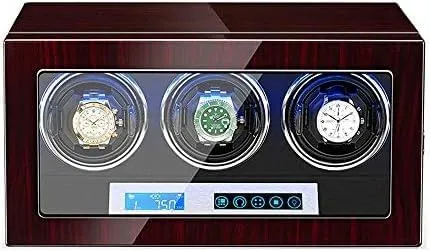 Display Screen Adjustable Watch Pillows LED Illumination Mechanical Watch Shaker Automatic Watch Winder 3 syrup freedom fund breast matter Watch Winder Box Piano Finish LCD 