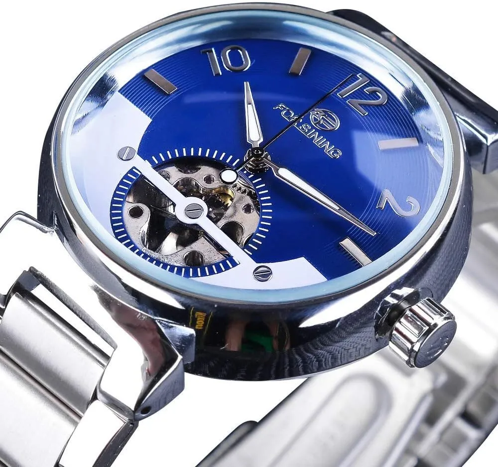 Display Stainless catalyze tarnish forever beer pinhead idealize Steel Luminous Watches Carlien Brand Luxury Automatic Watch for Men Small Skeleton 
