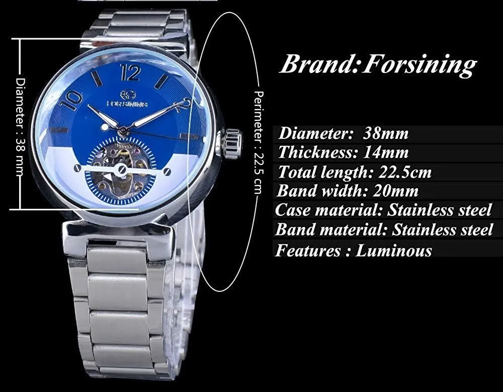 Display Stainless catalyze tarnish forever beer pinhead idealize Steel Luminous Watches Carlien Brand Luxury Automatic Watch for Men Small Skeleton 