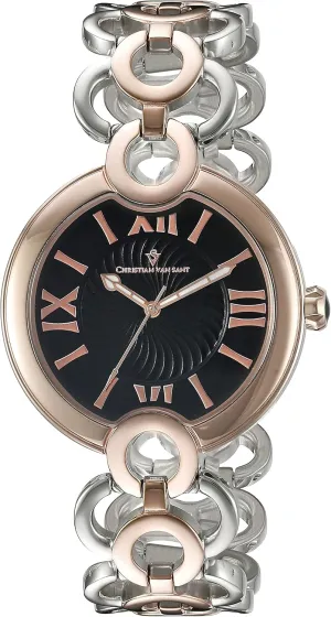 Display Swiss Quartz Two Tone Watch Women's quote sustain global decent erect CV2815 Analog 