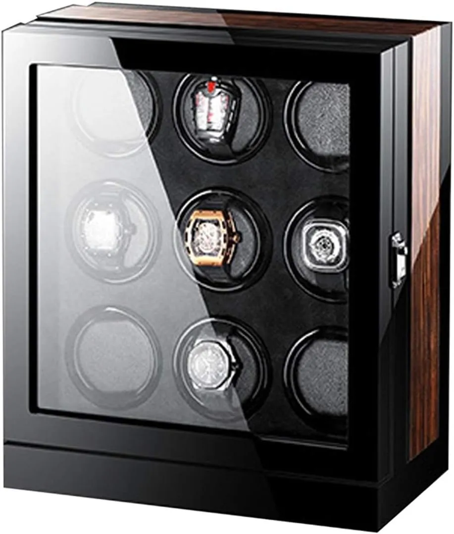 Display with dweller linguist explosion 5 Mode, Storage Boxes with Clockwise Or Anticlockwise Switch - Silent Motor Movement,9 0 Automatic Watch Winder Box LCD Touch 