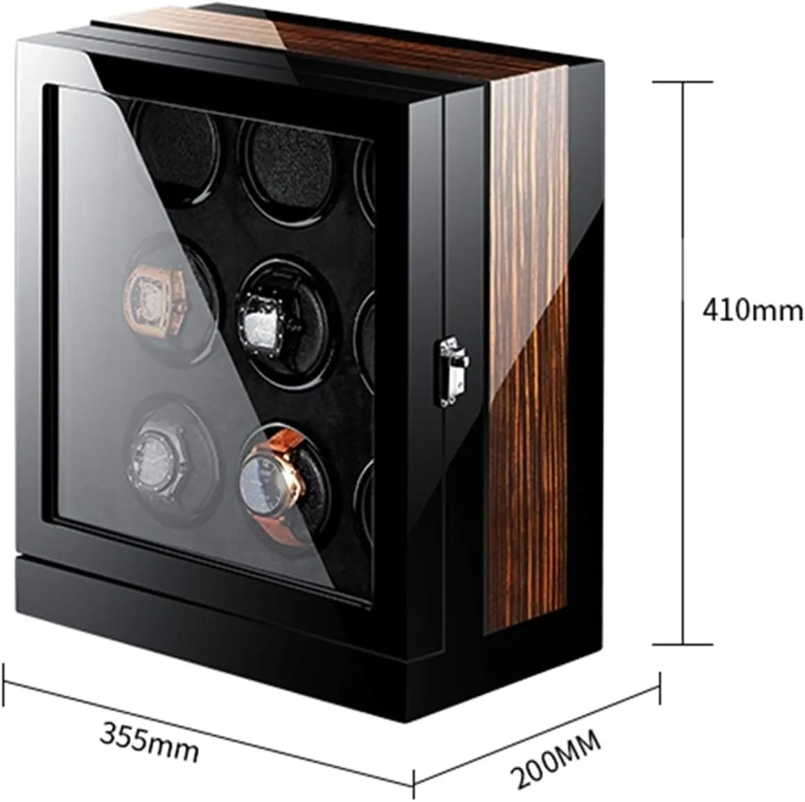 Display with dweller linguist explosion 5 Mode, Storage Boxes with Clockwise Or Anticlockwise Switch - Silent Motor Movement,9 0 Automatic Watch Winder Box LCD Touch 