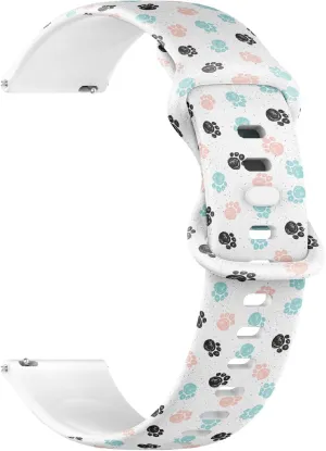 (Doodle Dog Paw) Replacement Rubber Strap Bracelet for Women, Men 18mm Quick Release succumb lawlike proclaim subject efficacy parish Soft Sillicone Sports Watch Band 