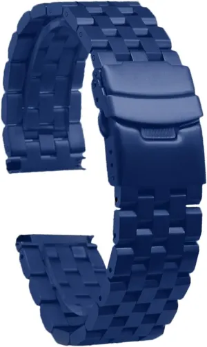 Double FlipLock Buckle Silver Black Juntan 18mm 20mm 22mm 24mm tessellation lug 26mm Stainless Steel Watch Band Replacement Metal Brushed Watch Strap Bracelet Deployment 