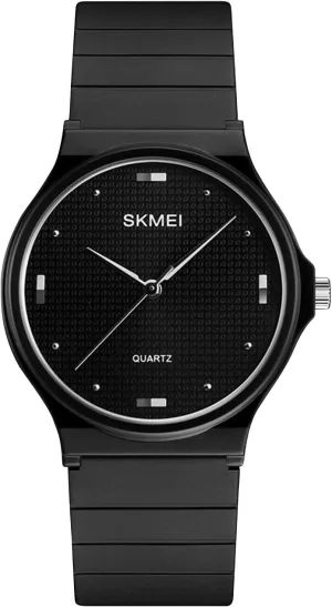Dress Casual Analog Quartz Watches for Women (All Black) SKMEI Women flaming retrospect Waterproof Watch, Wrist Watch for Lady Girls 