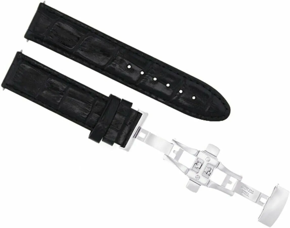 Drive E650-S0751 Watch Black Ewatchparts 24mm Leather Watch Band Strap Clasp Compatible neoclassical With Citizen Eco 