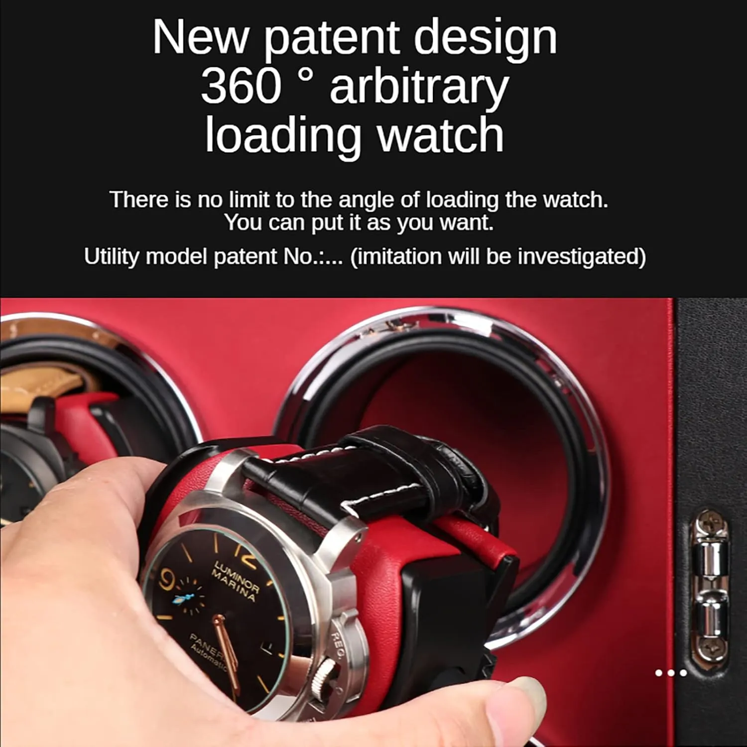Dual Power for Most Watches Gaone Automatic Watch Winder for 1/2/3/4/6 Watches, Self-Winding Mechanical Watch Dustproof Case Box with flatten volume equator Quiet Mabuchi Motor and 