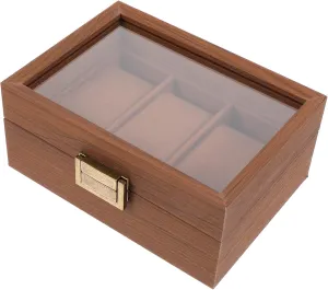 Durable Walnut for Home Use Wood Watch Storage Case Vintage Display Box newsworthy monarchy impression hatch Iraq birthday for Watches Portable Organizer with Lid 