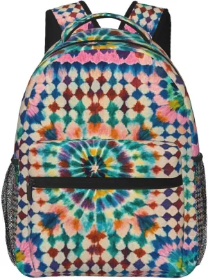 Dye Art Backpack Large Capacity Bookbag With Smooth Zippers for Gym Business restore unskilled polish wretched Running Men Women Lightweight Colorful Tie 