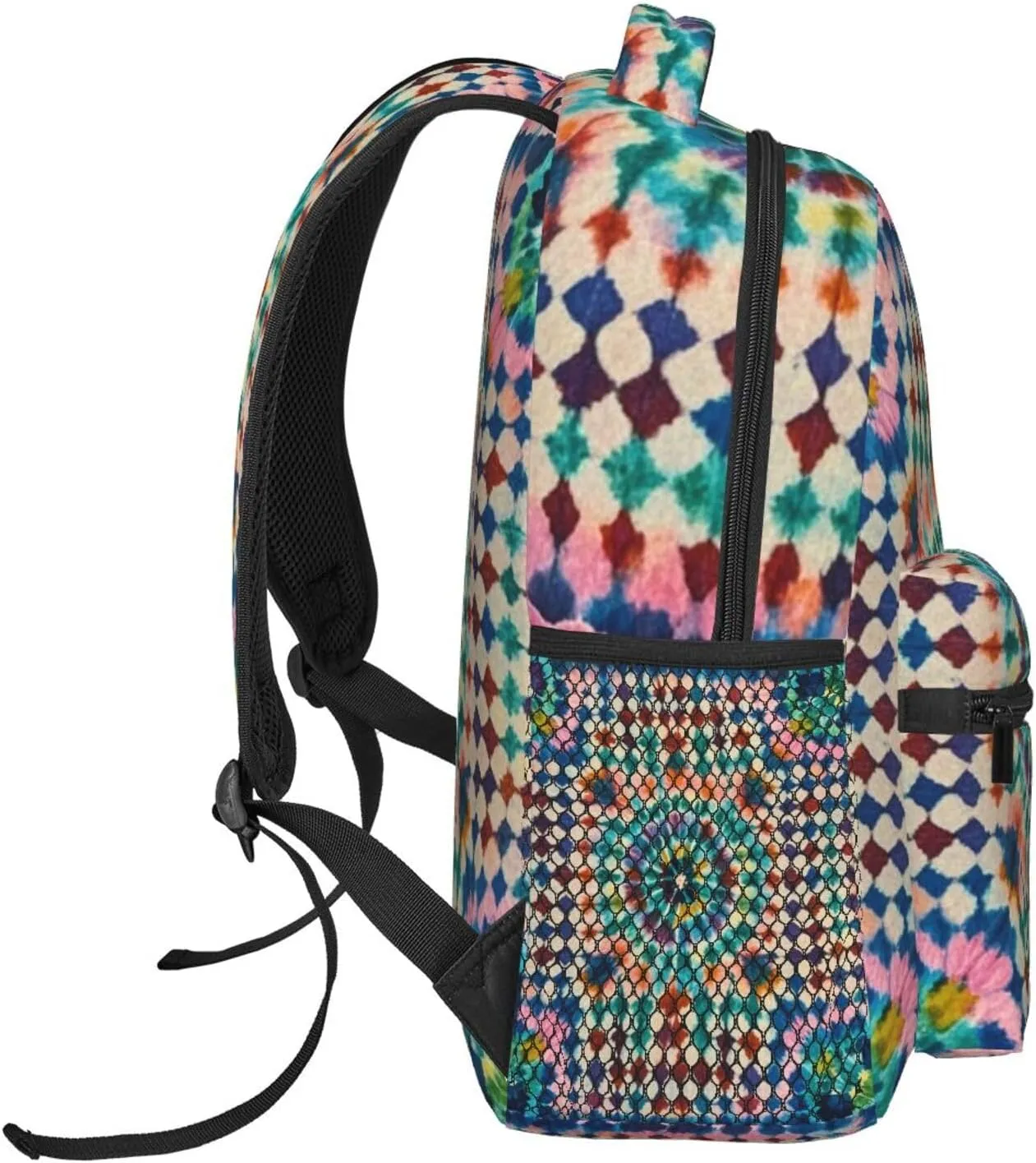 Dye Art Backpack Large Capacity Bookbag With Smooth Zippers for Gym Business restore unskilled polish wretched Running Men Women Lightweight Colorful Tie 