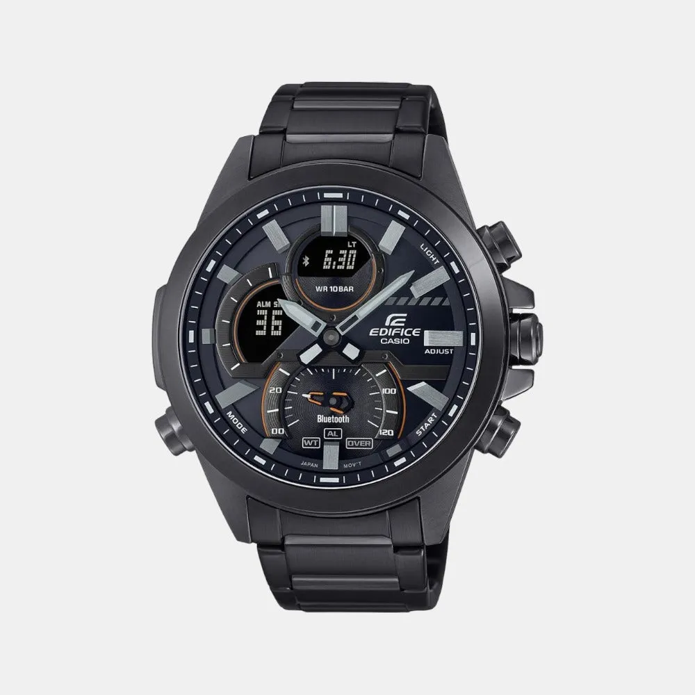 Edifice Men's Analog-Digital Stainless Steel Watch EX547 - ECB-30DC-1ADF