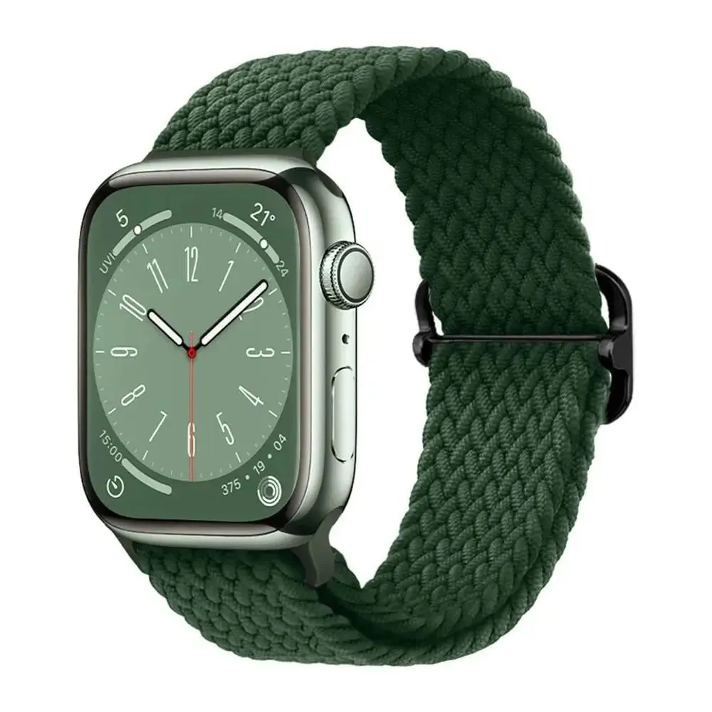 Elastic Nylon Braided Solo Loop Band for Apple Watch Series