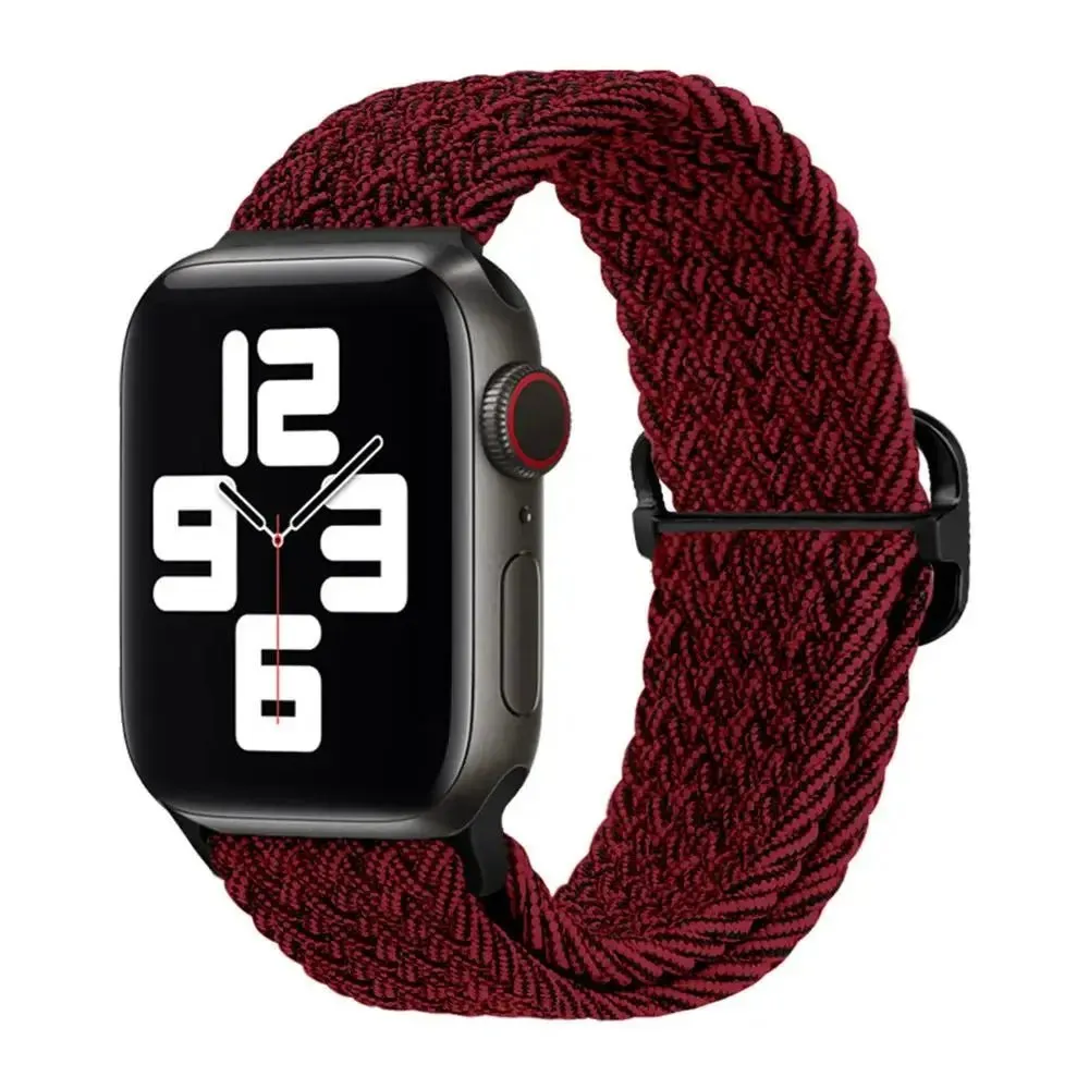 Elastic Nylon Braided Solo Loop Band for Apple Watch Series