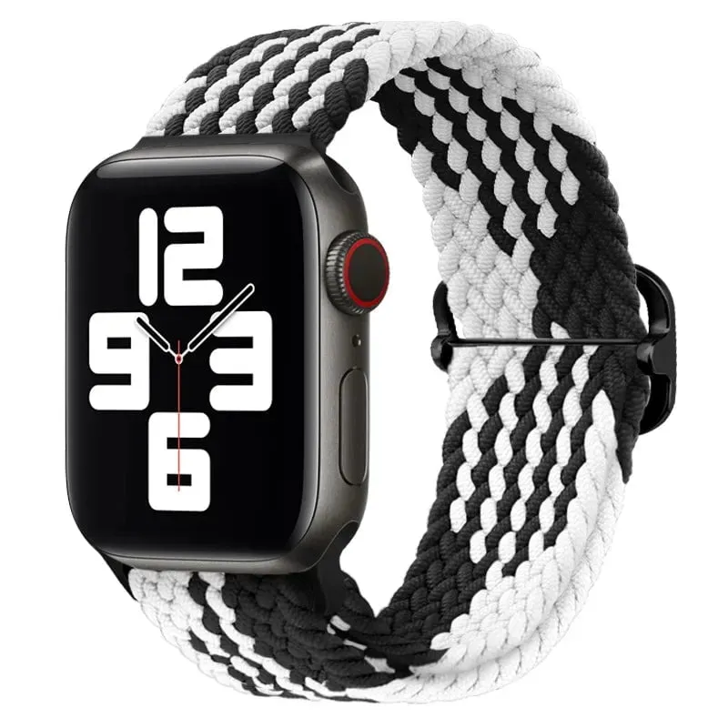 Elastic Nylon Braided Solo Loop Band for Apple Watch Series