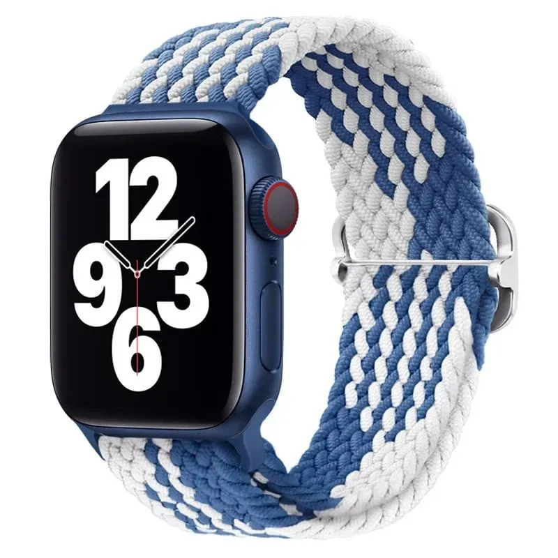 Elastic Nylon Braided Solo Loop Band for Apple Watch Series