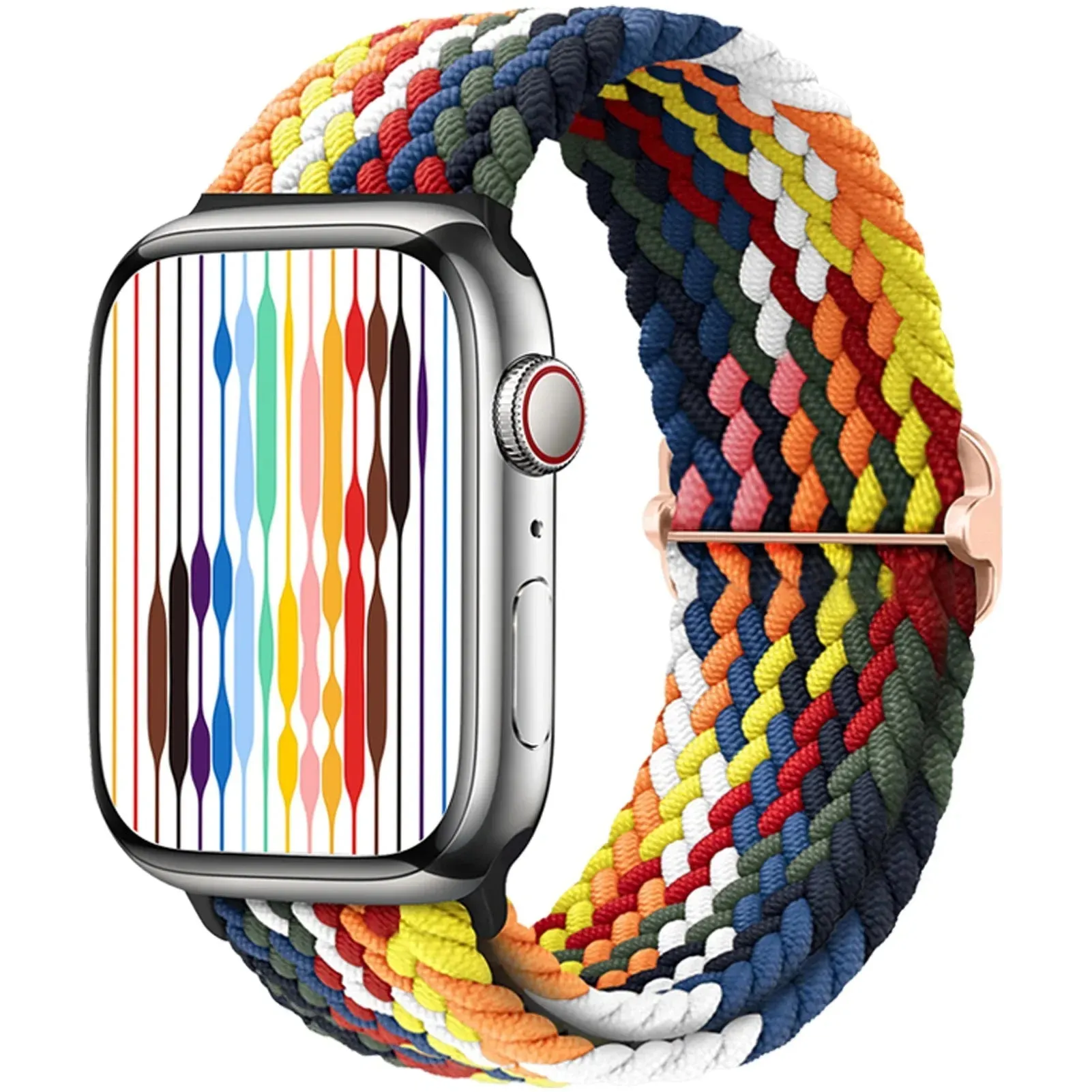 Elastic Nylon Braided Solo Loop Band for Apple Watch Series