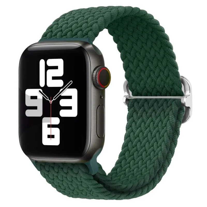 Elastic Nylon Braided Solo Loop Band for Apple Watch Series