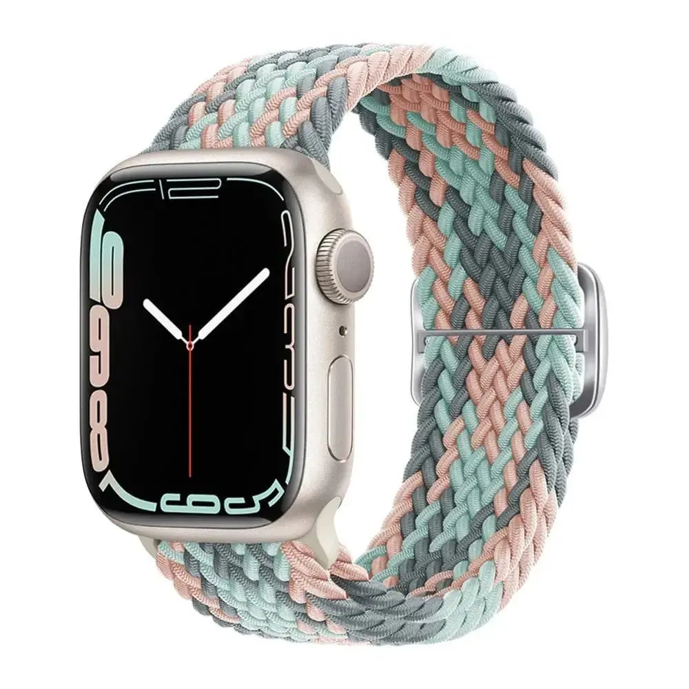 Elastic Nylon Braided Solo Loop Band for Apple Watch Series