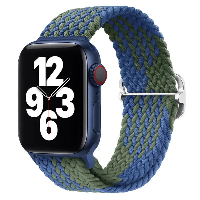 Elastic Nylon Braided Solo Loop Band for Apple Watch Series