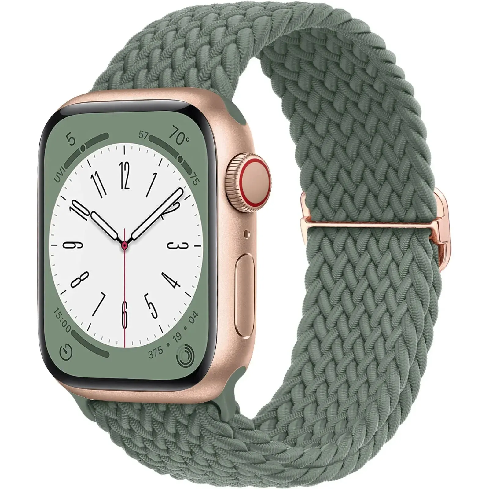 Elastic Nylon Braided Solo Loop Band for Apple Watch Series