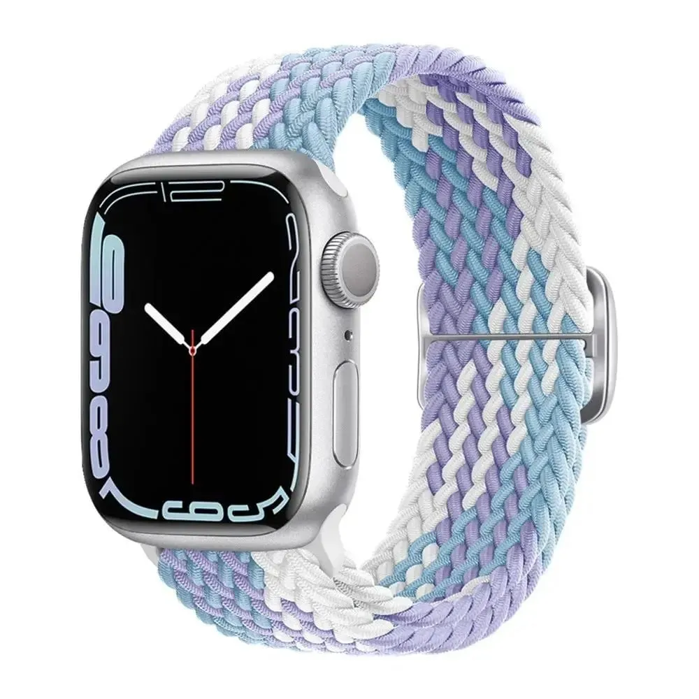 Elastic Nylon Braided Solo Loop Band for Apple Watch Series