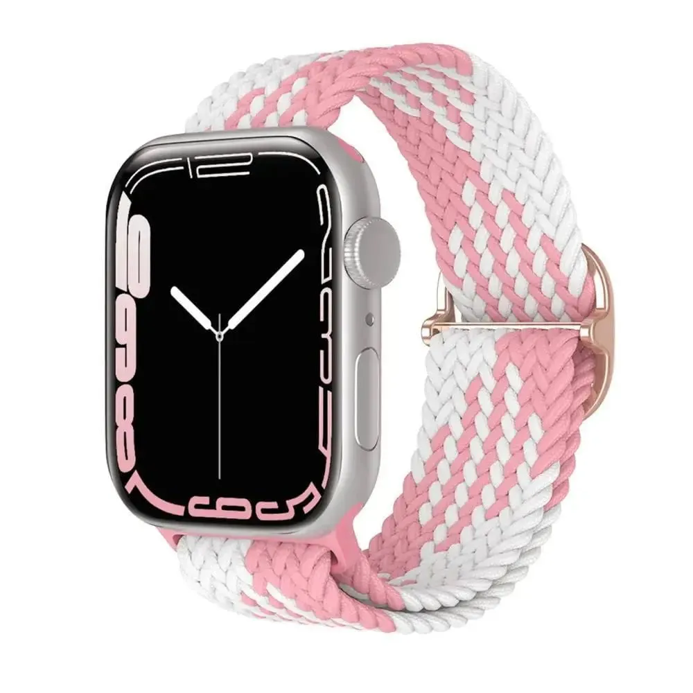 Elastic Nylon Braided Solo Loop Band for Apple Watch Series