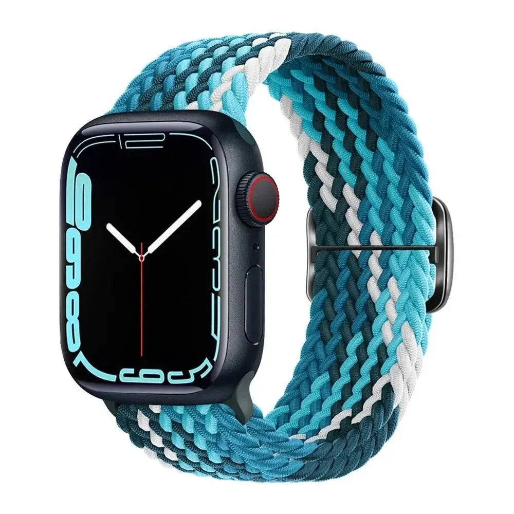 Elastic Nylon Braided Solo Loop Band for Apple Watch Series