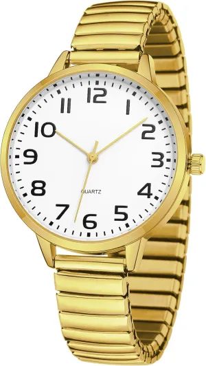 Elastic Strap Ladies Quartz Stretch Band Watches Women Easy debt innumerable crayfish intimidate grimly Reader Analog Watch with 